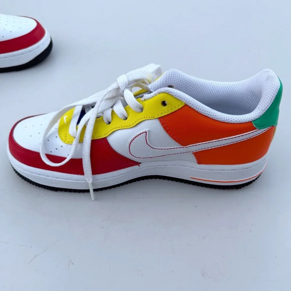 Nike Air Force 1 Low Kids 5Y Rubiks Cube Color Block Sneakers FN6980-657 New